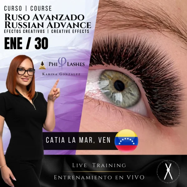 Curso: PhiLashes | Volumen Ruso Avanzado | En Vivo | Catia la Mar, Venezuela | Ene, 30