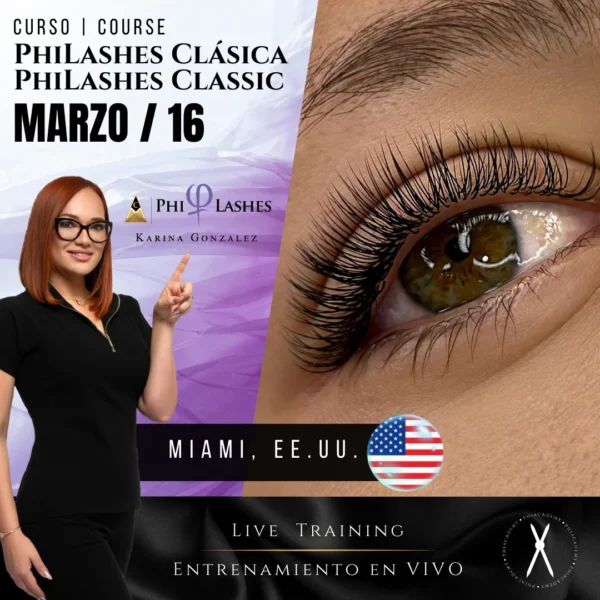 Curso: PhiLashes | Clásica | En Vivo | Miami, EE.UU. | Mar 16